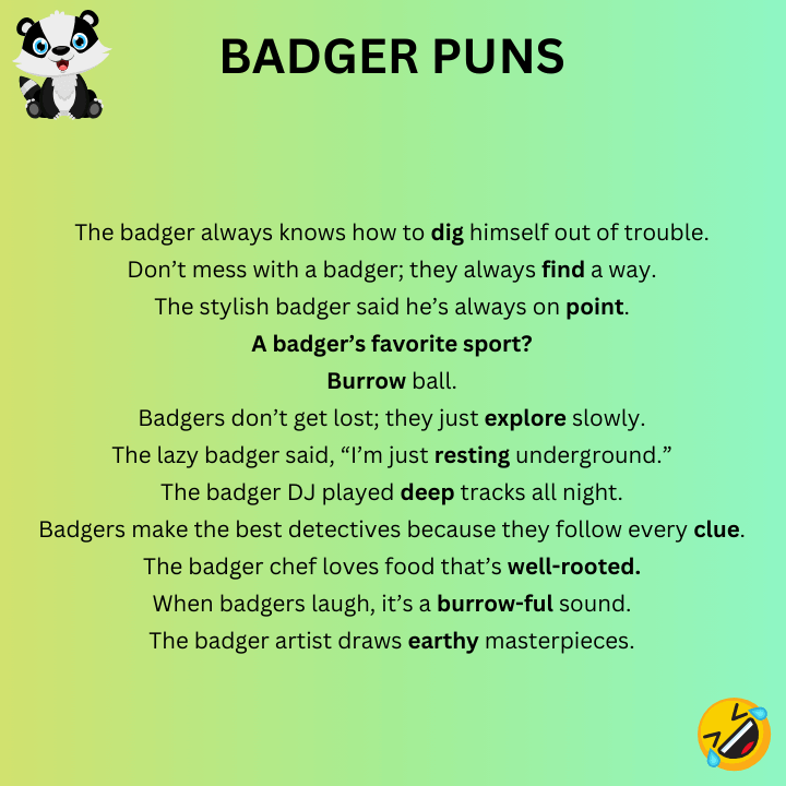 Badger Puns One-Liners