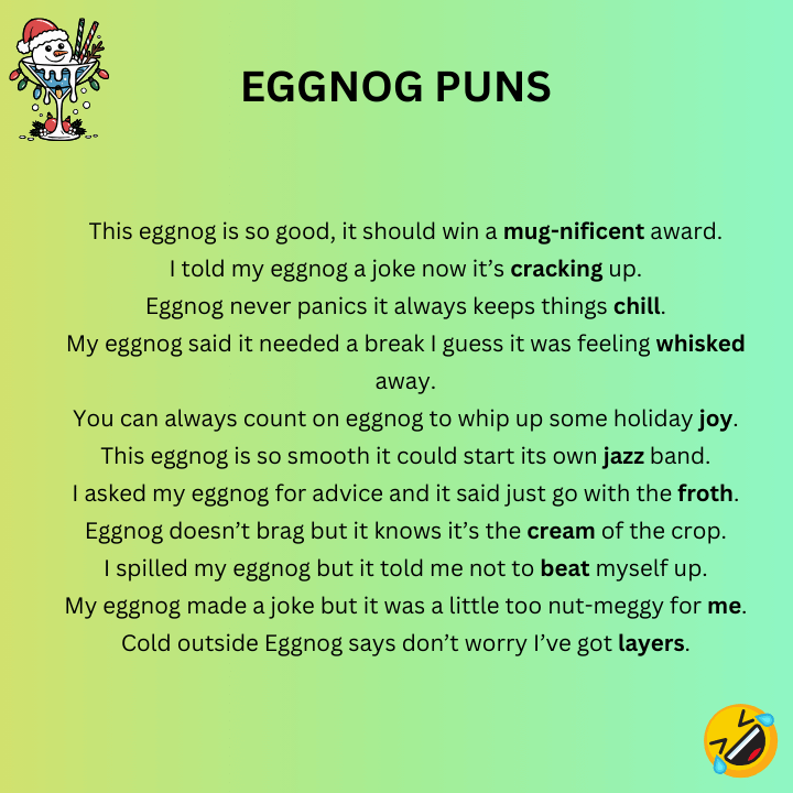 Eggnog Puns