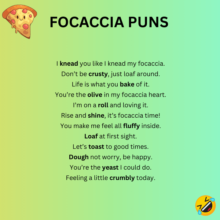 Funny Focaccia Puns