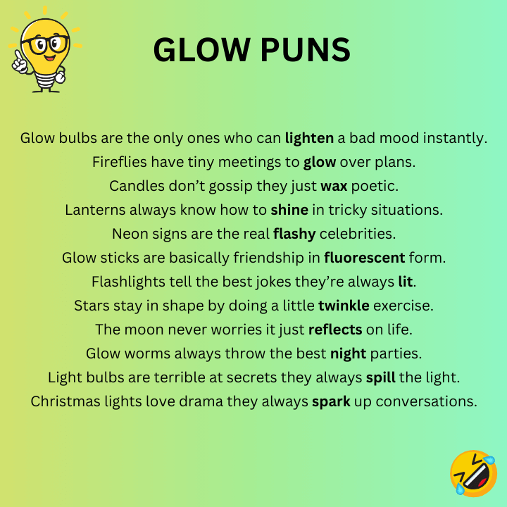 Funny Glow Puns 